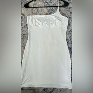 NWT Princess Polly HOCKING ONE SHOULDER MINI DRESS WHITE - size 8